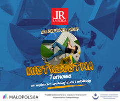 Plakat Mistrzostw Tarnowa we wspinaczce sportowej dzieci i młodzieży
